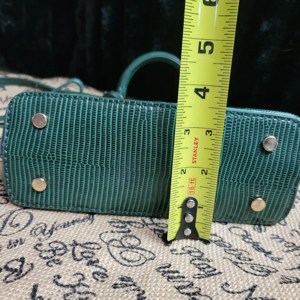 Madison west faux  snakeskin crossbody bag-green - Picture 5 of 11